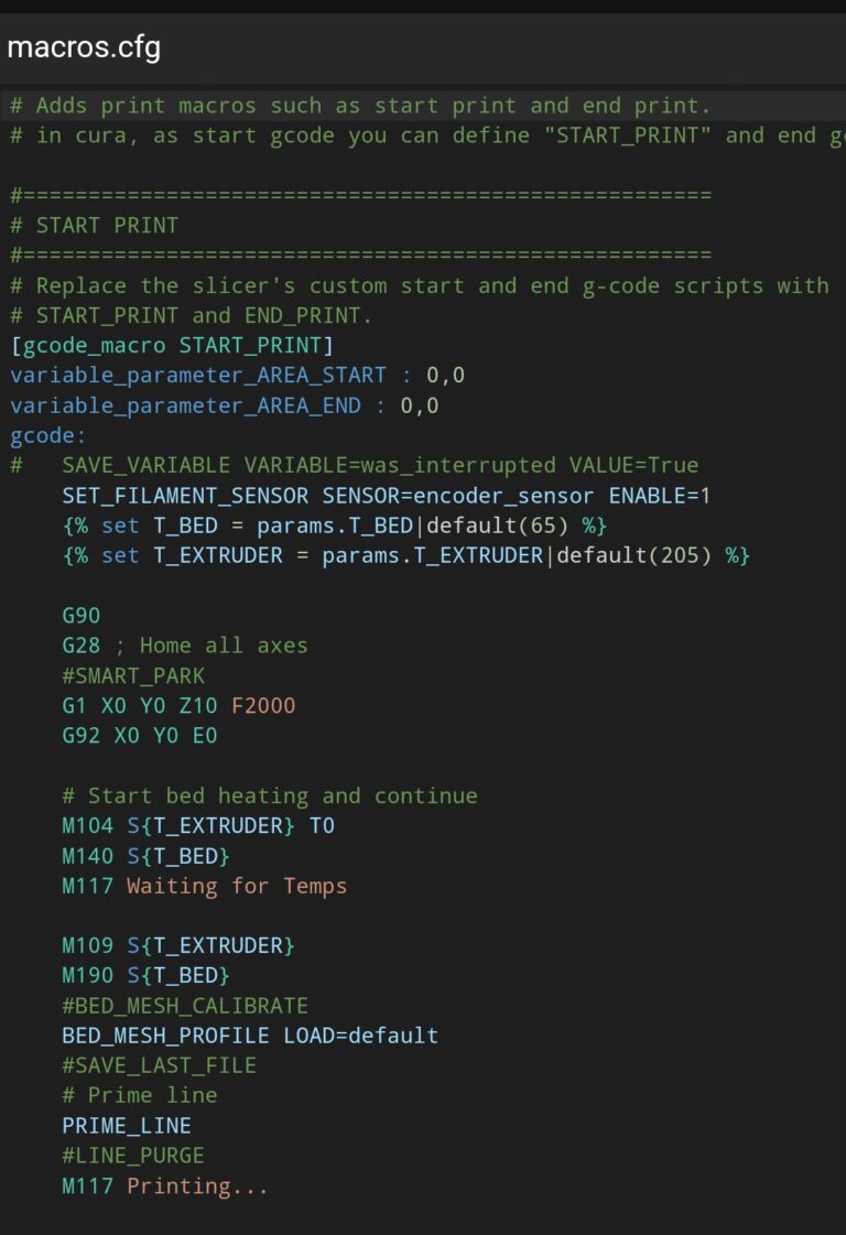 Tinh chỉnh Start Code – Tự Lắp Máy In 3D Nhiều Màu